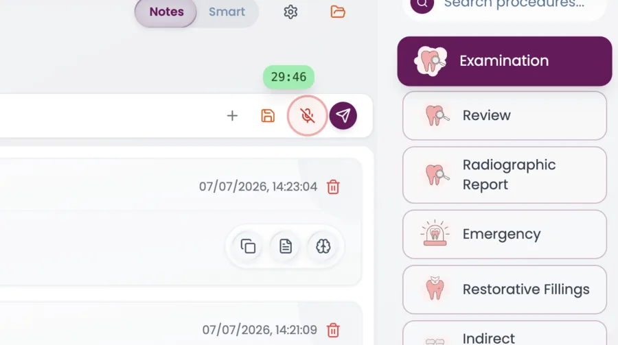 myCliniBot Record the whole consult feature